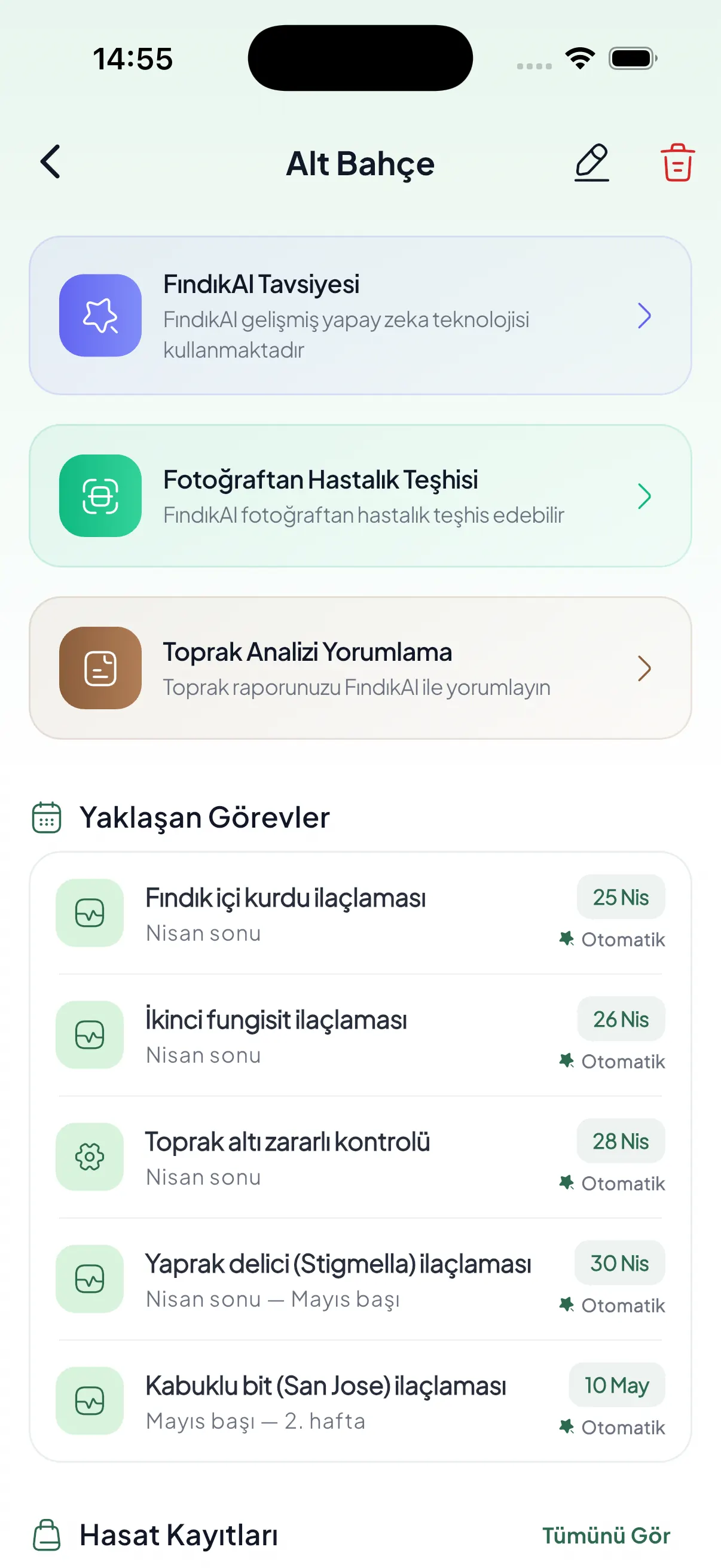 Çiftçi rolü — görevler ve AI tavsiyeleri