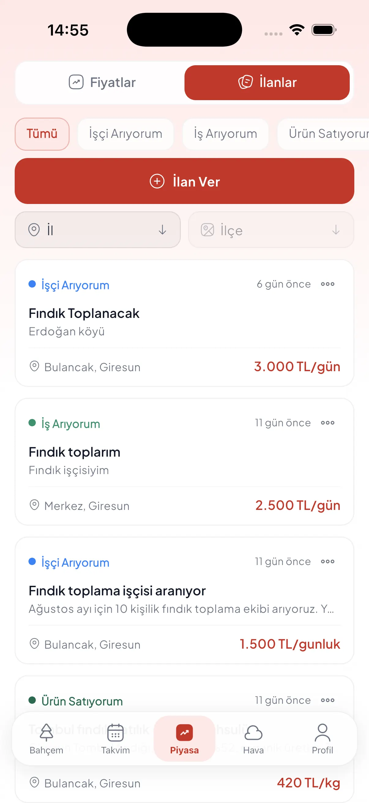 Piyasa fiyatları