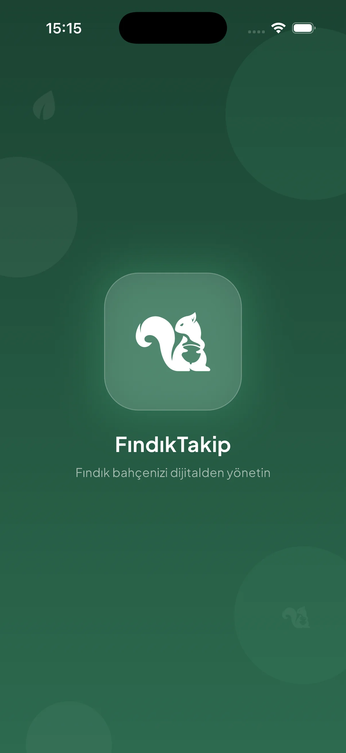 FındıkTakip splash ekranı